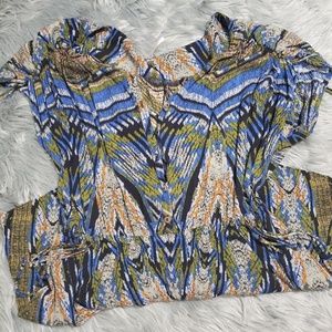 Soft romper w/ wooden button appearance